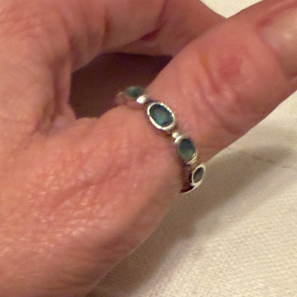 Silpada Sterling Silver & Aqua Blue Glass “Northern Lights” Ring R2280 - Picture 4 of 9